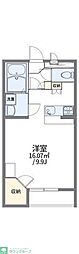 レオパレスアルピナ 1Kの間取図画像
