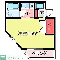 キャンパスビレッヂ高坂 1Kの間取図画像