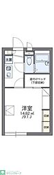 レオパレス関口 1Kの間取図画像
