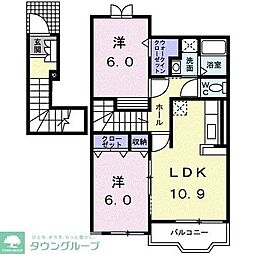 エテルノベルル1 2LDKの間取図画像