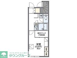 レオパレスかんな 1Kの間取図画像