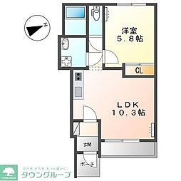 リオグランデ 1LDKの間取図画像