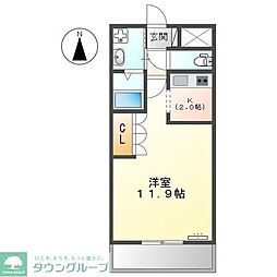 バロンドール ワンルームの間取図画像
