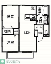 グランドハイムEAST2 2LDKの間取図画像