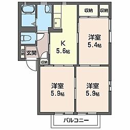 エクセレンス 3Kの間取図画像