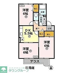 スクエア・ガーデン6 3DKの間取図画像