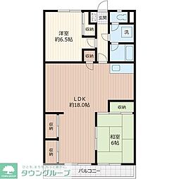 フロムダブルレジデンス 2LDKの間取図画像