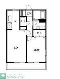 オレンジガーデン 1LDKの間取図画像