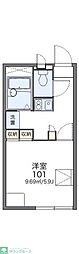 レオパレスCEDAR 1Kの間取図画像
