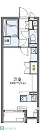 レオネクスト初 ワンルームの間取図画像