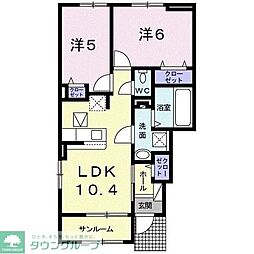 グレイス3 2LDKの間取図画像