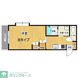 ミストラル 1Kの間取図画像