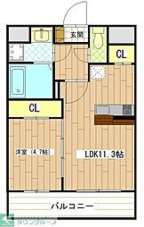 THEPARKSOUTH 1LDKの間取図画像