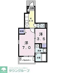 エクセラン 1SKの間取図画像