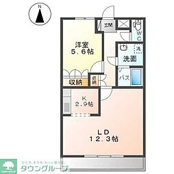 ドリーム 1LDKの間取図画像
