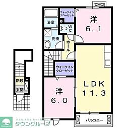 ベルメゾンC 2LDKの間取図画像