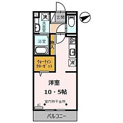 D-roomFlower ワンルームの間取図画像