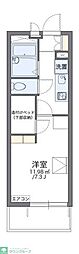 レオパレスグリチネ2 1Kの間取図画像
