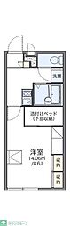 レオパレスハッピーヴィラ2 1Kの間取図画像