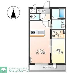 フォレストタウン2 1LDKの間取図画像