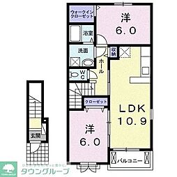 アグリアブル2 2LDKの間取図画像