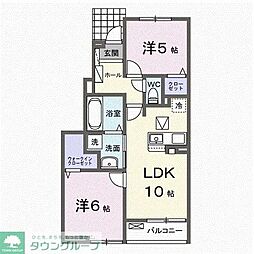 クローリス III 2LDKの間取図画像