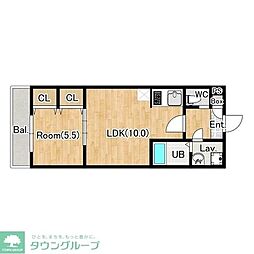(仮称)ジーメゾン桶川神明 1LDKの間取図画像