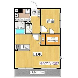 アンダンテ 1LDKの間取図画像