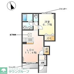 アネックス 1LDKの間取図画像