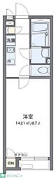 クレイノセルクル2 1Kの間取図画像
