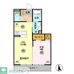 ステラ1 1LDKの間取図画像