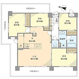 ユニライフ宇治3 4LDKの間取図画像