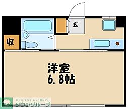 スカイハイツ 1Kの間取図画像