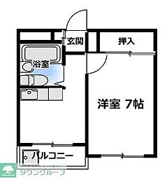 ジュリアハイツ 1DKの間取図画像