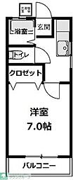 エレファントハイツ 1Kの間取図画像