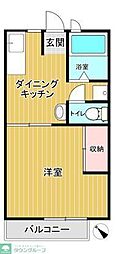 メゾン・アルテミスB館 1DKの間取図画像