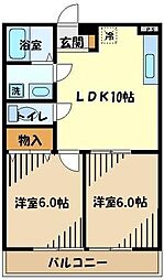 アムールムーン 2LDKの間取図画像