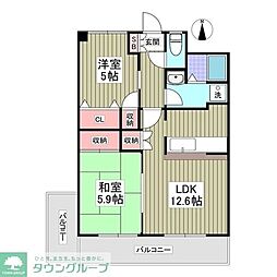壽ビル 2DKの間取図画像