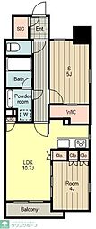 プレシス八王子レグリオ 1SLDKの間取図画像