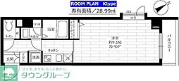 ステージファースト八王子 1Kの間取図画像