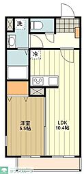 ベルフルリール 1LDKの間取図画像