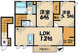クレアンジュ 2LDKの間取図画像