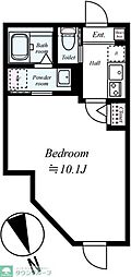GRADUS京王堀之内 1Kの間取図画像
