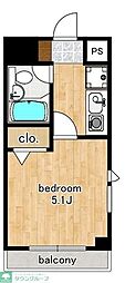 ジョイフル日野 1Kの間取図画像