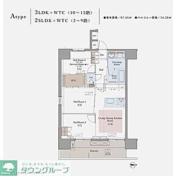 ラグゼナ八王子寺町 3LDKの間取図画像