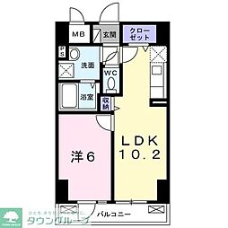 シオン八王子 1LDKの間取図画像