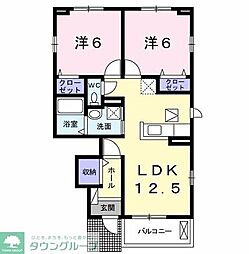 ブリーズD 2LDKの間取図画像