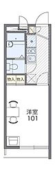 レオパレスクリナーレみなみ野 1階1Kの間取り