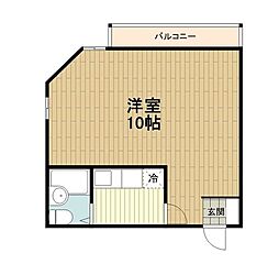 リバーサイドアネックス 3階ワンルームの間取り