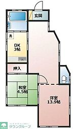 バレンタくん1号 1階1LDKの間取り